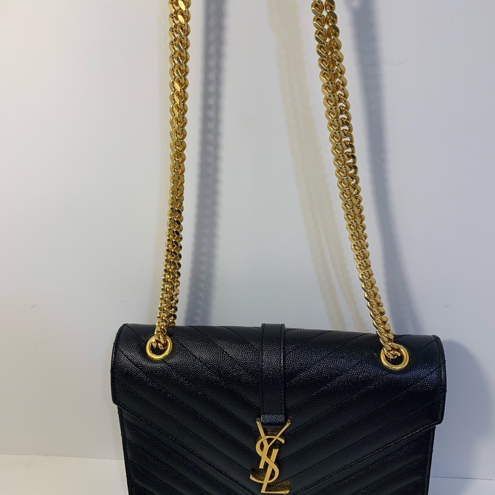 SAINT LAURENT Grain De Poudre Matelasse Chevron - Picture 3 of 8